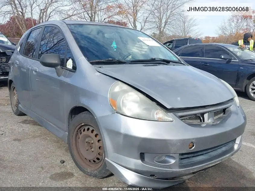 JHMGD38628S006068 2008 Honda Fit Sport
