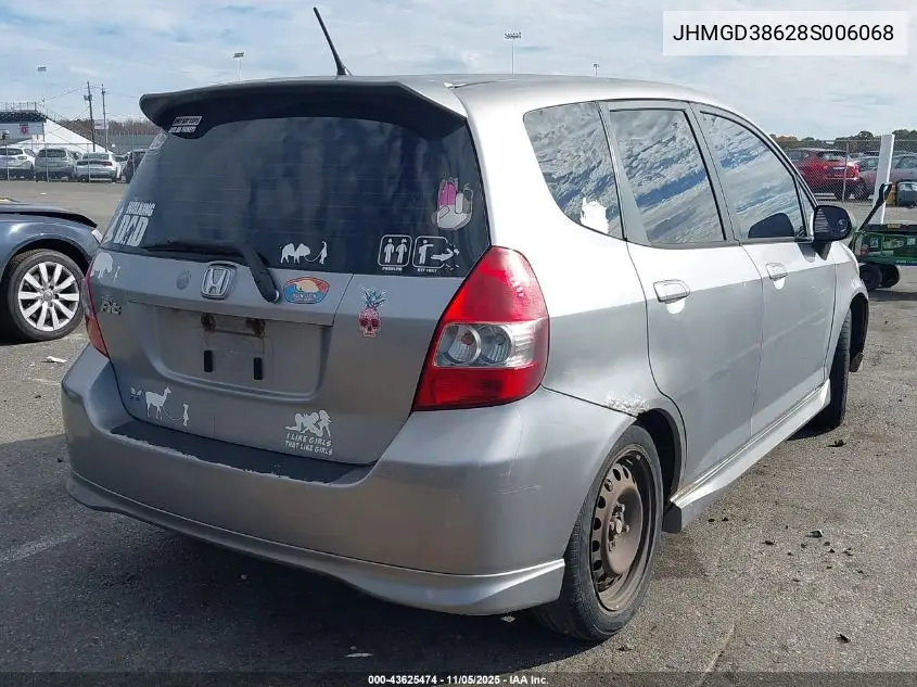 JHMGD38628S006068 2008 Honda Fit Sport
