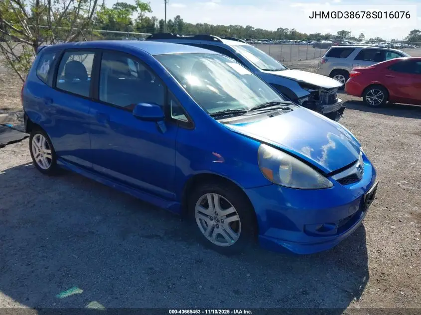 JHMGD38678S016076 2008 Honda Fit Sport