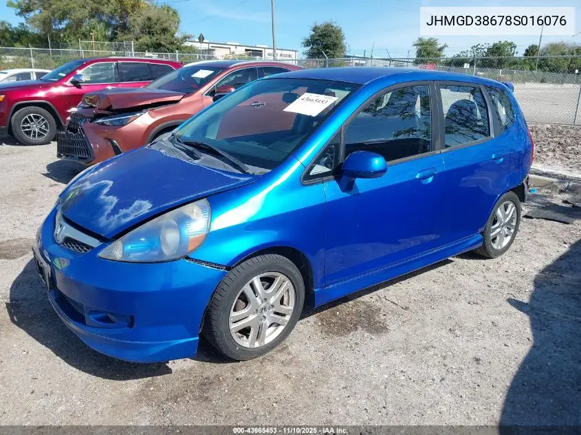 JHMGD38678S016076 2008 Honda Fit Sport