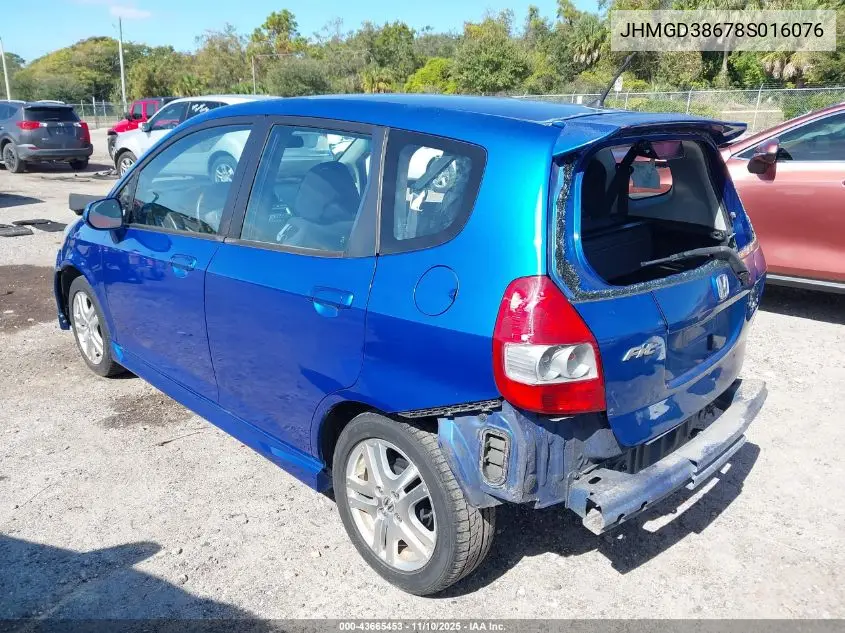 JHMGD38678S016076 2008 Honda Fit Sport