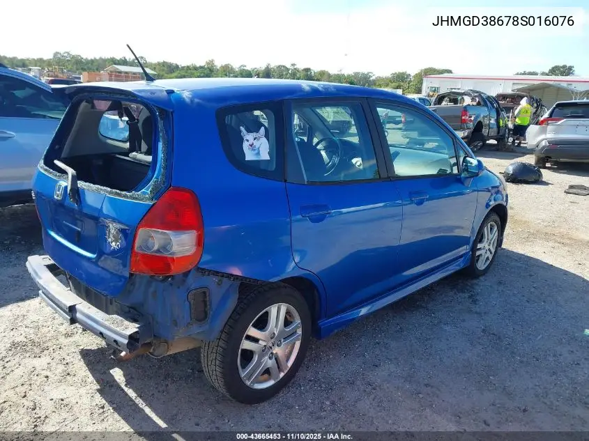 JHMGD38678S016076 2008 Honda Fit Sport