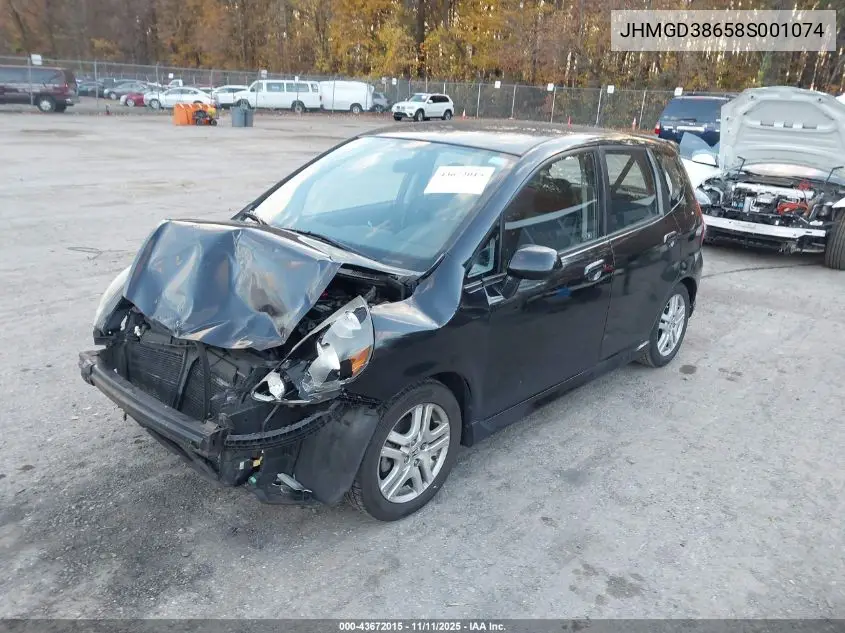 JHMGD38658S001074 2008 Honda Fit Sport