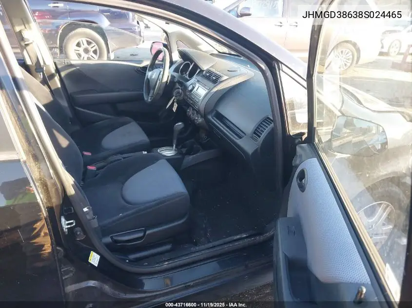 JHMGD38638S024465 2008 Honda Fit Sport