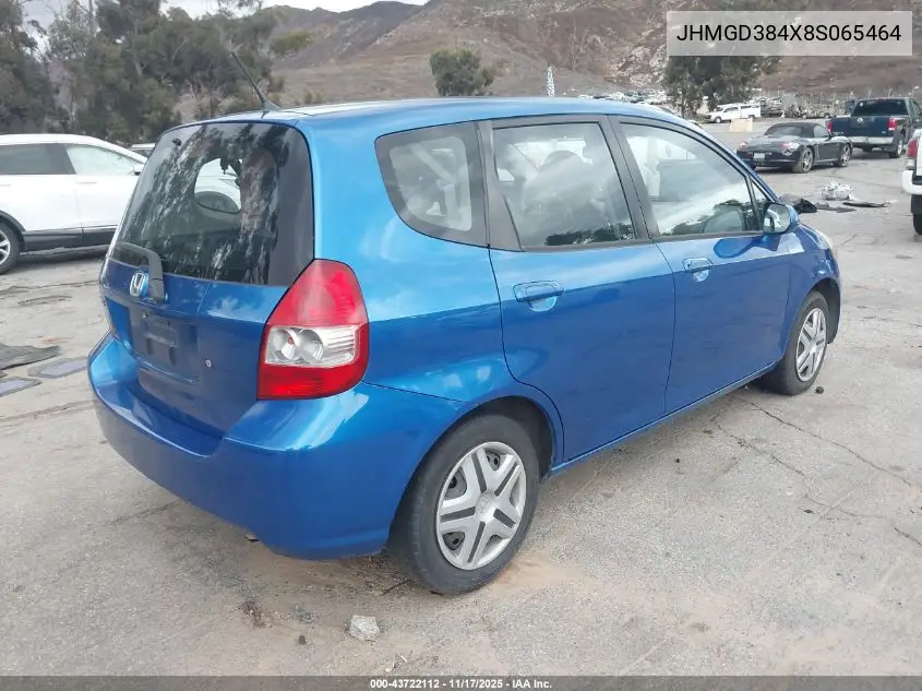 JHMGD384X8S065464 2008 Honda Fit