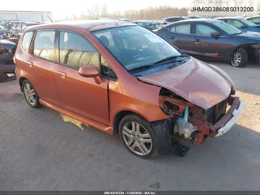 JHMGD38608S013200 2008 Honda Fit Sport
