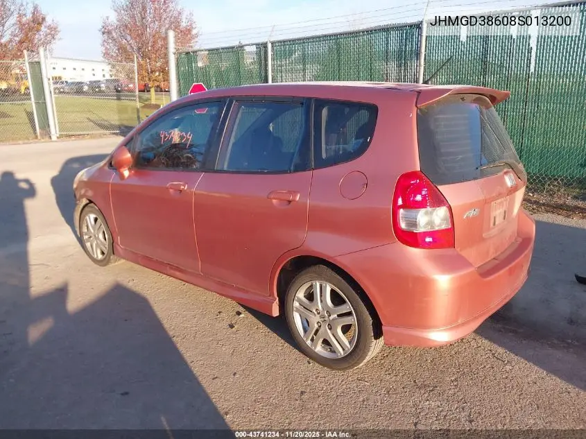 JHMGD38608S013200 2008 Honda Fit Sport