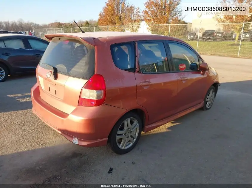 JHMGD38608S013200 2008 Honda Fit Sport