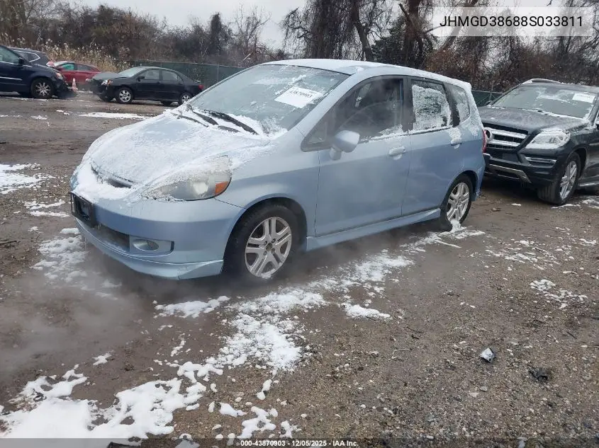 JHMGD38688S033811 2008 Honda Fit Sport