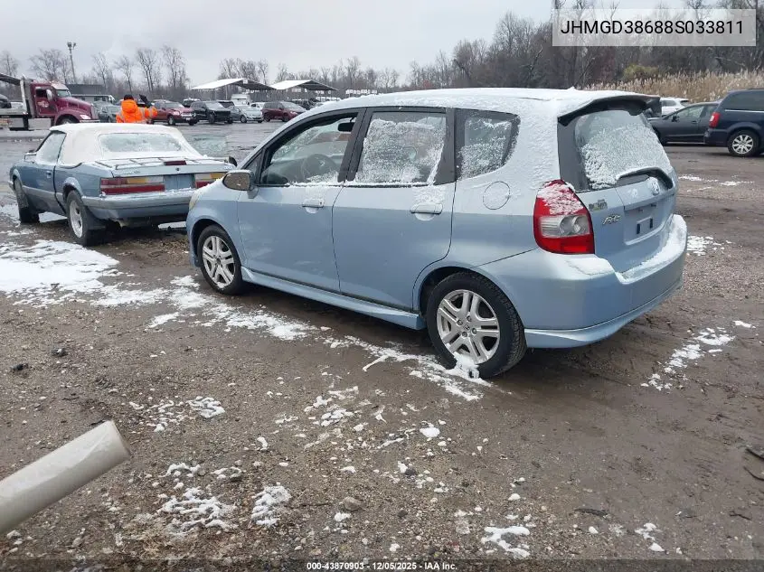 JHMGD38688S033811 2008 Honda Fit Sport