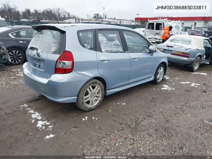 JHMGD38688S033811 2008 Honda Fit Sport