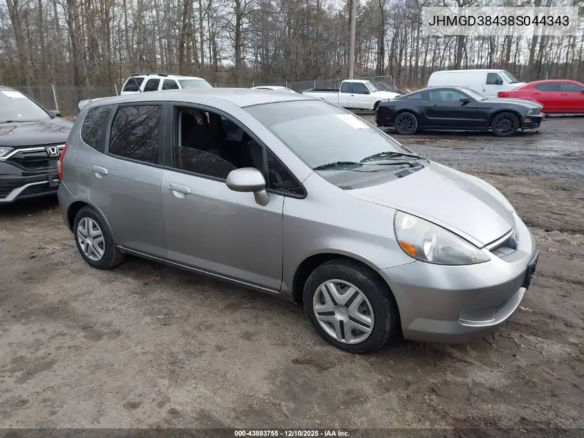 JHMGD38438S044343 2008 Honda Fit