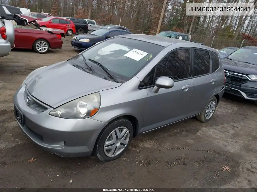 JHMGD38438S044343 2008 Honda Fit
