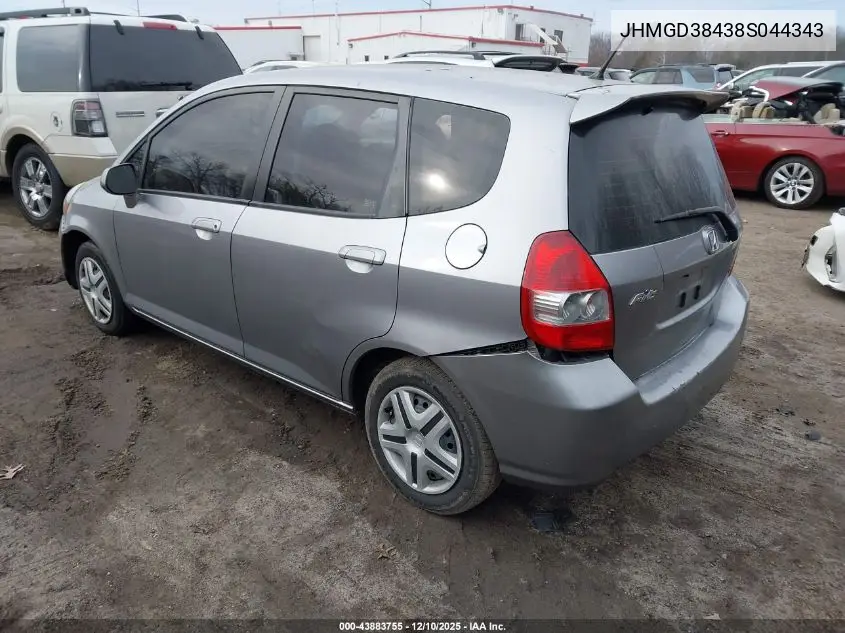 JHMGD38438S044343 2008 Honda Fit