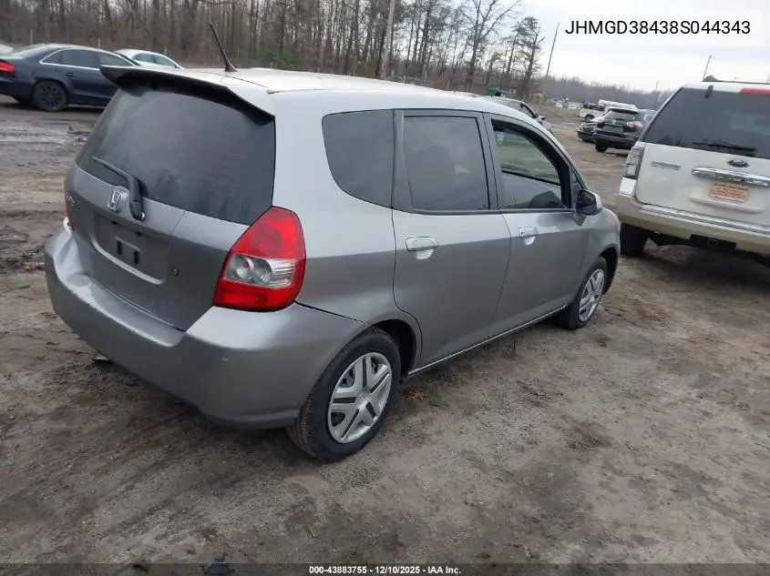 JHMGD38438S044343 2008 Honda Fit