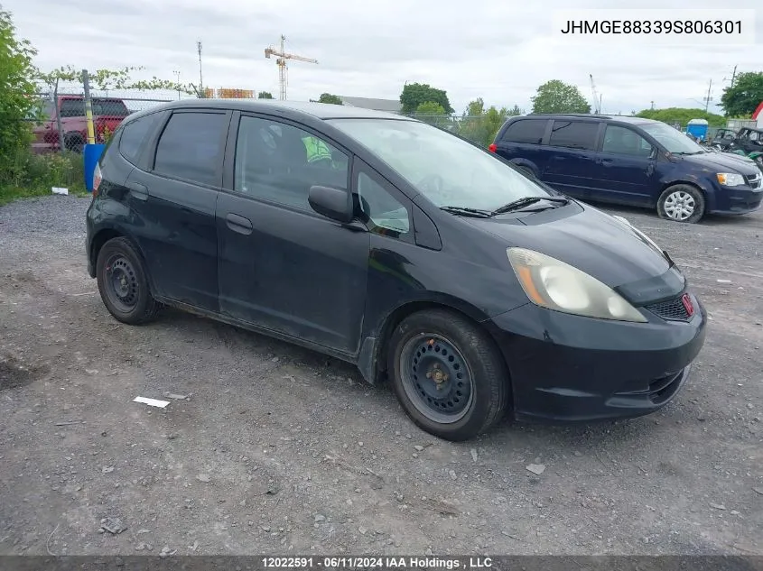 2009 Honda Fit VIN: JHMGE88339S806301 Lot: 12022591