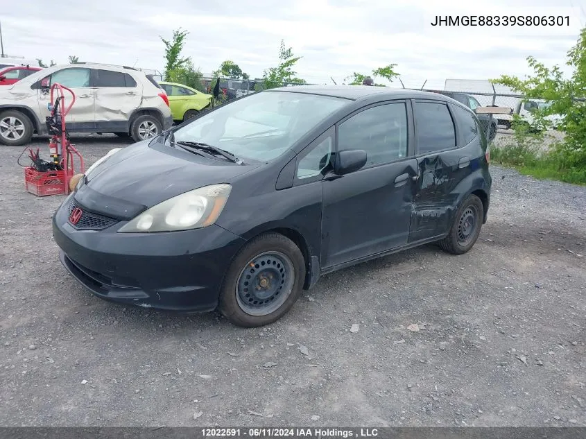 2009 Honda Fit VIN: JHMGE88339S806301 Lot: 12022591