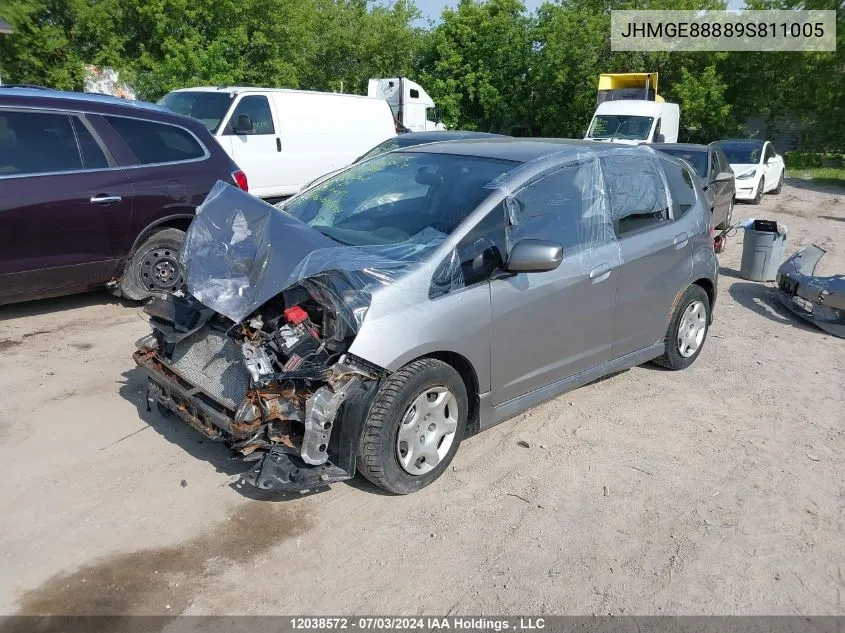 2009 Honda Fit VIN: JHMGE88889S811005 Lot: 12038572