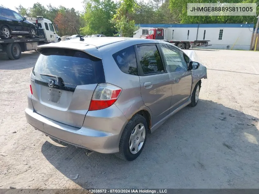 2009 Honda Fit VIN: JHMGE88889S811005 Lot: 12038572