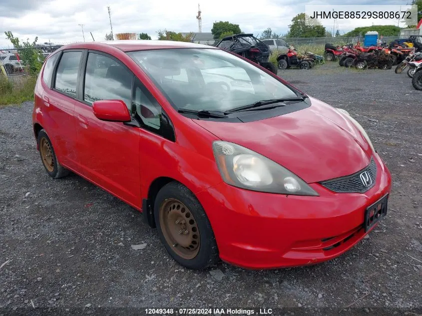 2009 Honda Fit Lx VIN: JHMGE88529S808672 Lot: 12049348