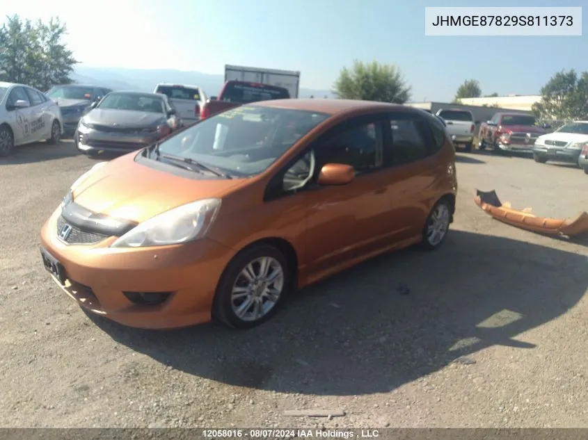 2009 Honda Fit VIN: JHMGE87829S811373 Lot: 12058016