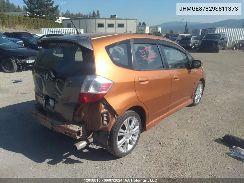 2009 Honda Fit VIN: JHMGE87829S811373 Lot: 12058016