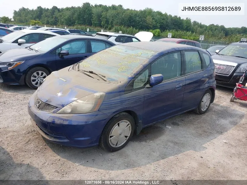 2009 Honda Fit VIN: JHMGE88569S812689 Lot: 12071658