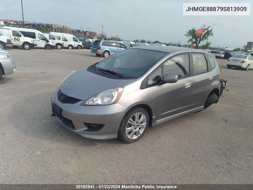 2009 Honda Fit Sport VIN: JHMGE88879S813909 Lot: 20162841