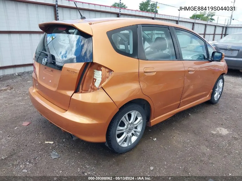 2009 Honda Fit Sport VIN: JHMGE88419S044031 Lot: 39388062