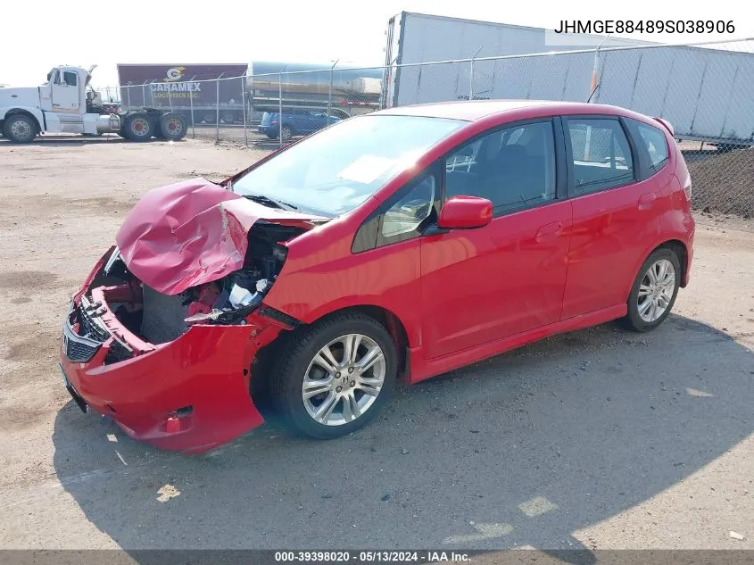 2009 Honda Fit Sport VIN: JHMGE88489S038906 Lot: 39398020