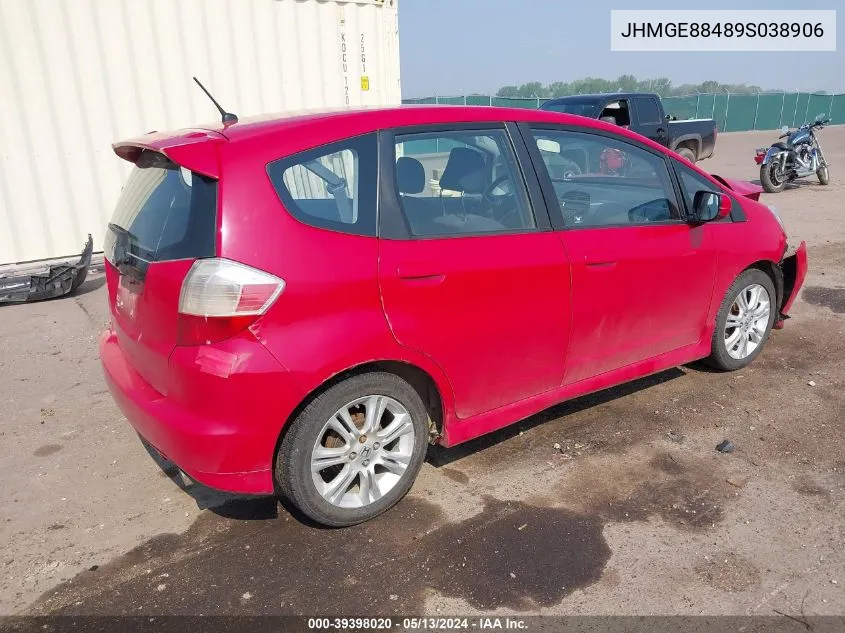 JHMGE88489S038906 2009 Honda Fit Sport