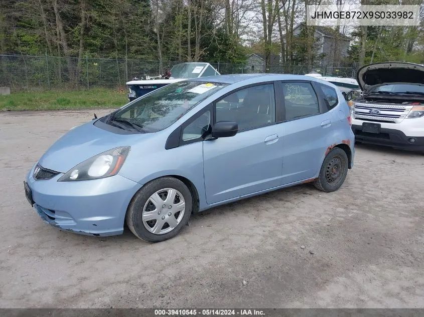 2009 Honda Fit VIN: JHMGE872X9S033982 Lot: 39410545