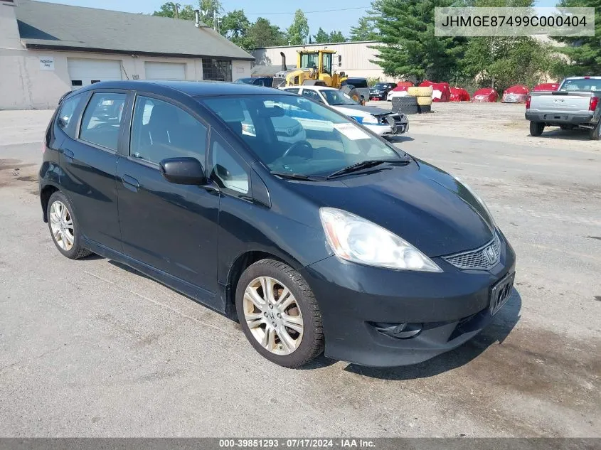 2009 Honda Fit Sport VIN: JHMGE87499C000404 Lot: 39851293