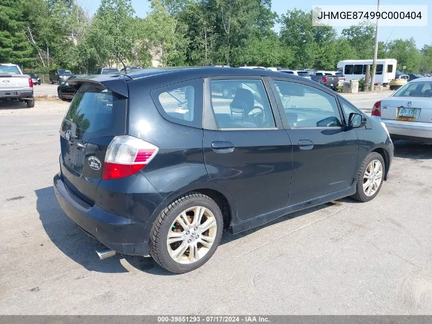 JHMGE87499C000404 2009 Honda Fit Sport