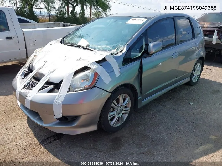 JHMGE87419S049358 2009 Honda Fit Sport