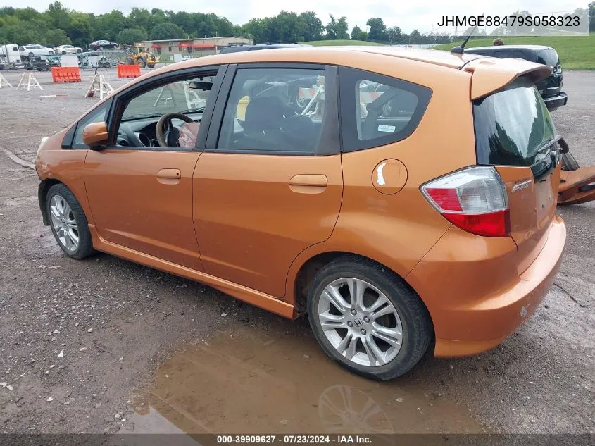 2009 Honda Fit Sport VIN: JHMGE88479S058323 Lot: 39909627