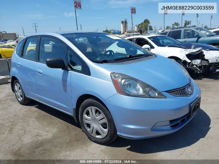 2009 Honda Fit VIN: JHMGE88229C003559 Lot: 39910995