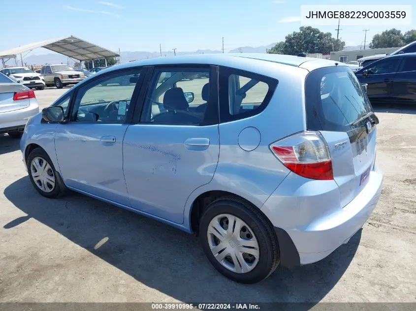 2009 Honda Fit VIN: JHMGE88229C003559 Lot: 39910995