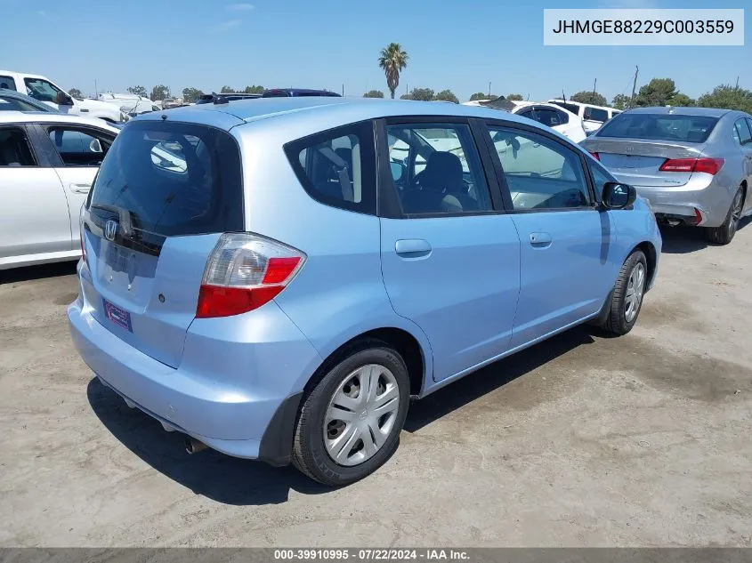 2009 Honda Fit VIN: JHMGE88229C003559 Lot: 39910995