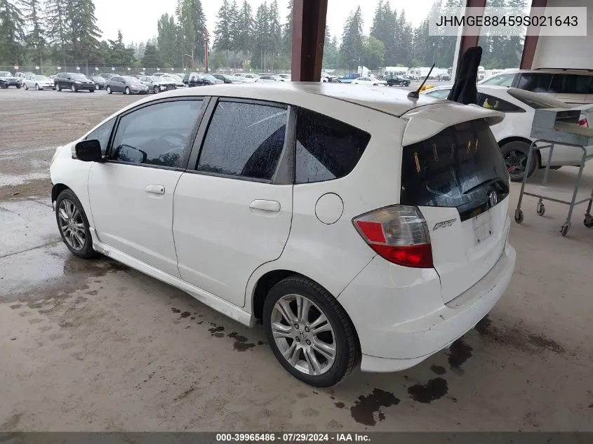 JHMGE88459S021643 2009 Honda Fit Sport