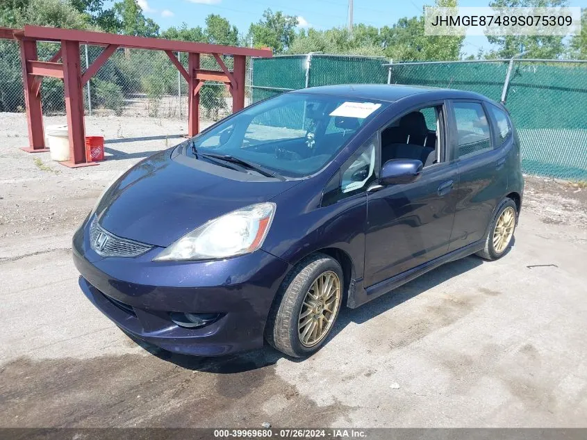 JHMGE87489S075309 2009 Honda Fit Sport