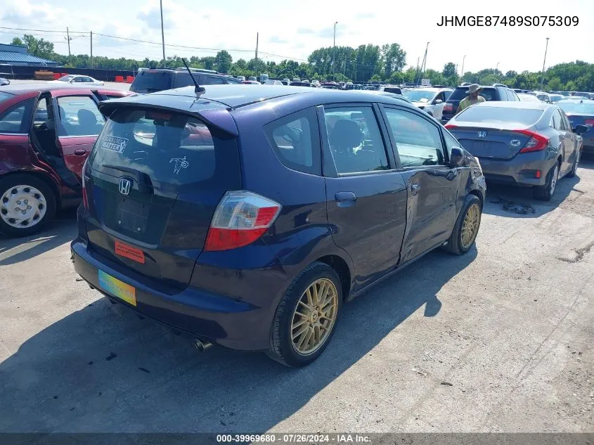 JHMGE87489S075309 2009 Honda Fit Sport