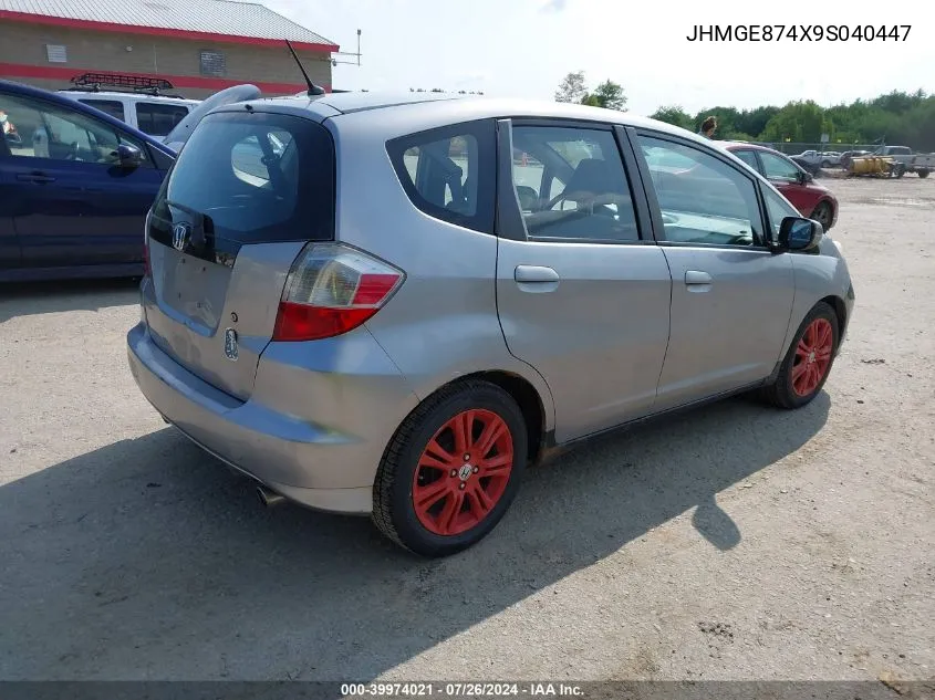 2009 Honda Fit Sport VIN: JHMGE874X9S040447 Lot: 39974021