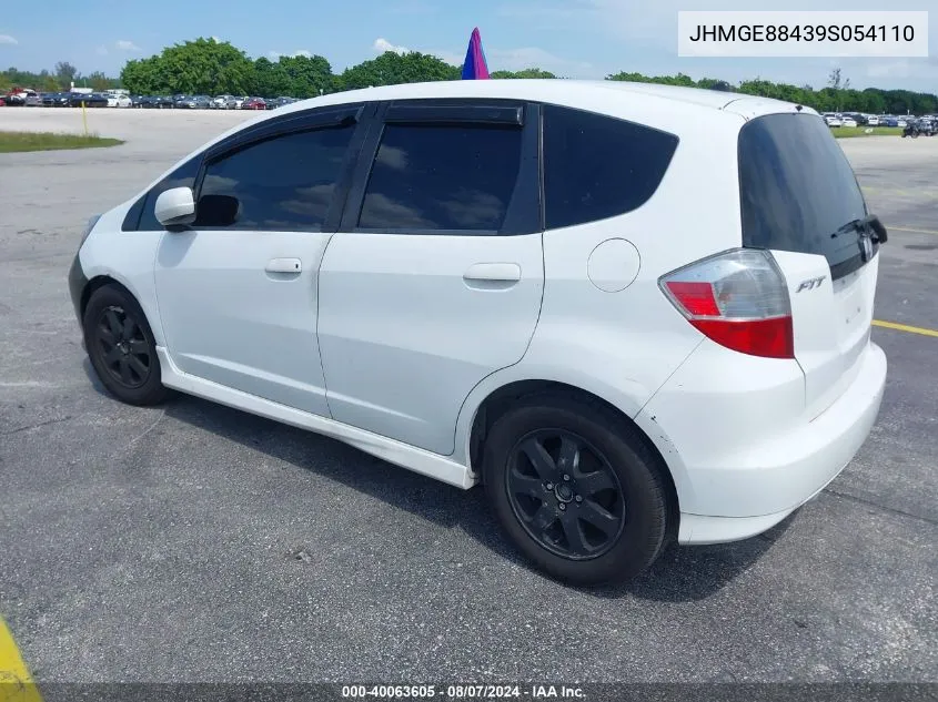 JHMGE88439S054110 2009 Honda Fit Sport