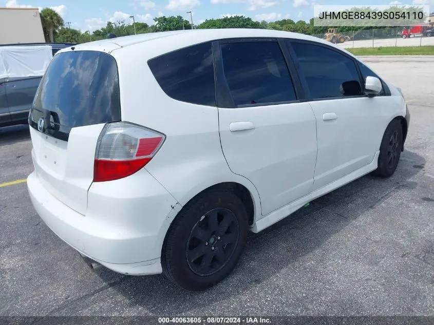 JHMGE88439S054110 2009 Honda Fit Sport