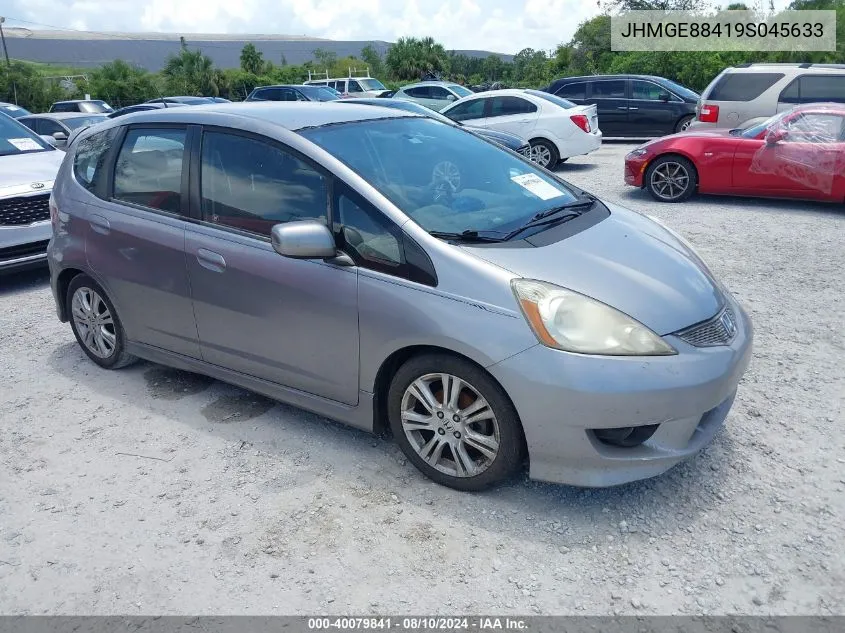 2009 Honda Fit Sport VIN: JHMGE88419S045633 Lot: 40079841