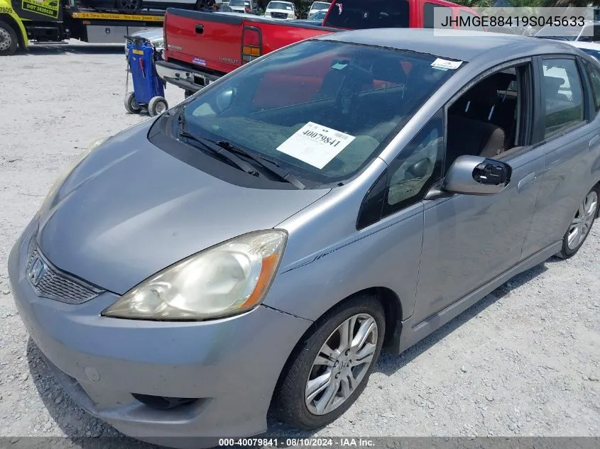 2009 Honda Fit Sport VIN: JHMGE88419S045633 Lot: 40079841