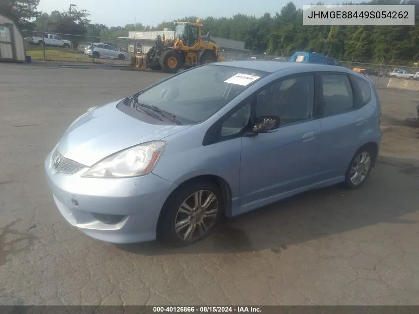 2009 Honda Fit Sport VIN: JHMGE88449S054262 Lot: 40126866