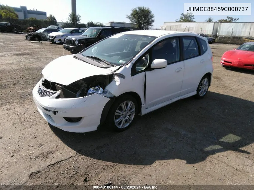 2009 Honda Fit Sport VIN: JHMGE88459C000737 Lot: 40188144