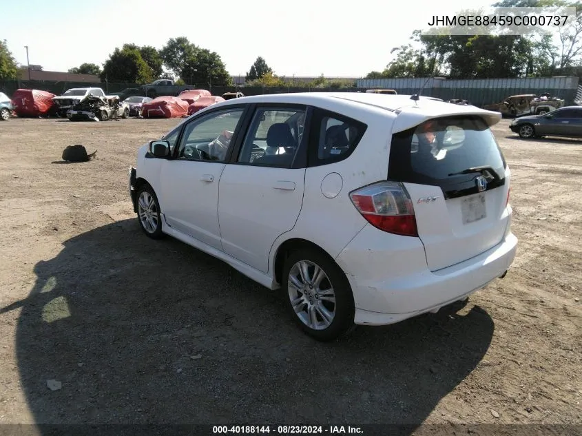 2009 Honda Fit Sport VIN: JHMGE88459C000737 Lot: 40188144